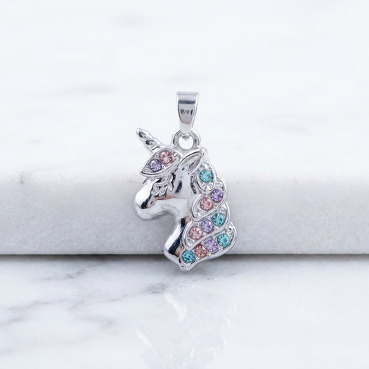 Unicorn Pendant - Silver Toned