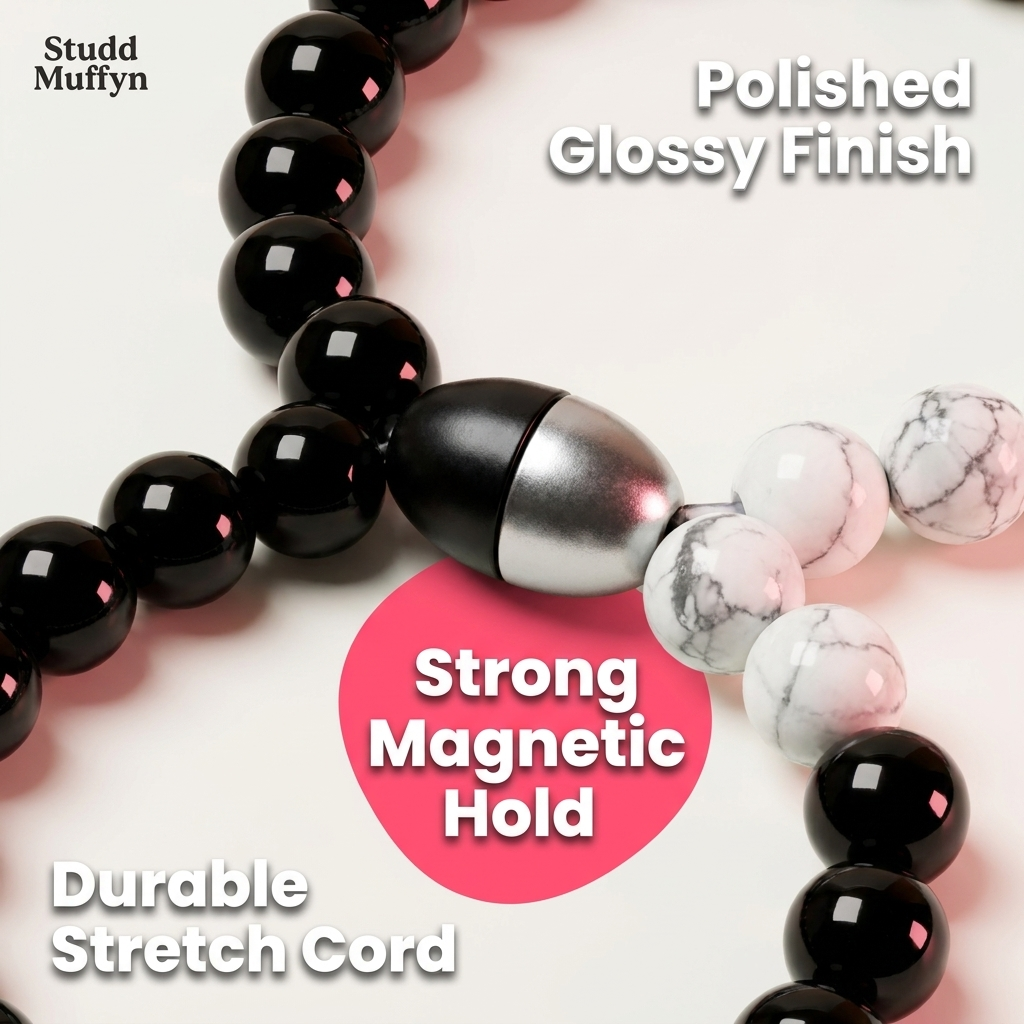 Craftsmanship and quality proof of the bracelet beads and magnet