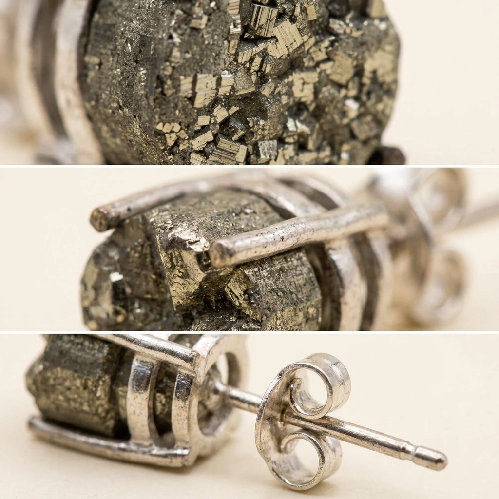 Pyrite Studd Earrings