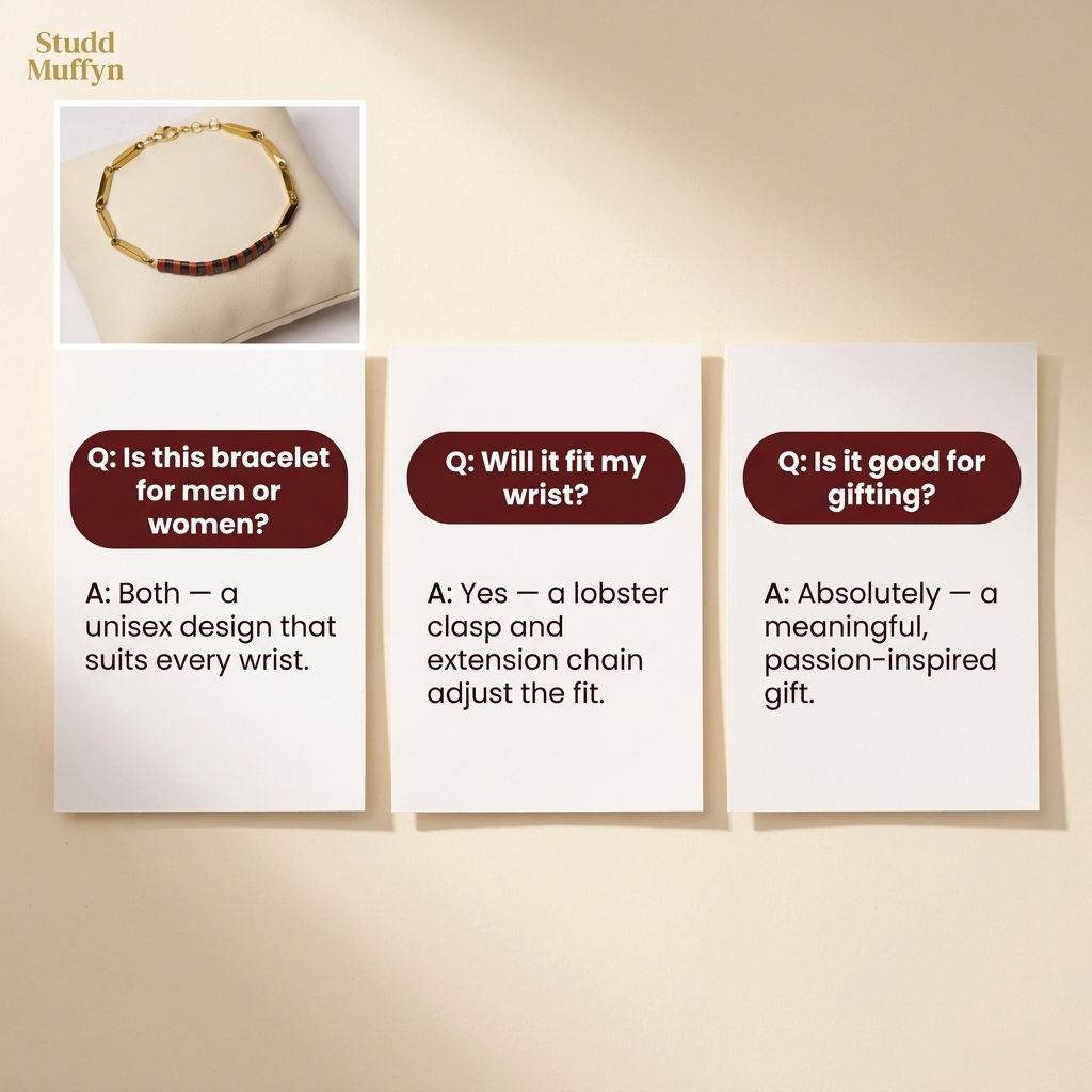 FAQ cards for the Passion Golden Rice Bracelet