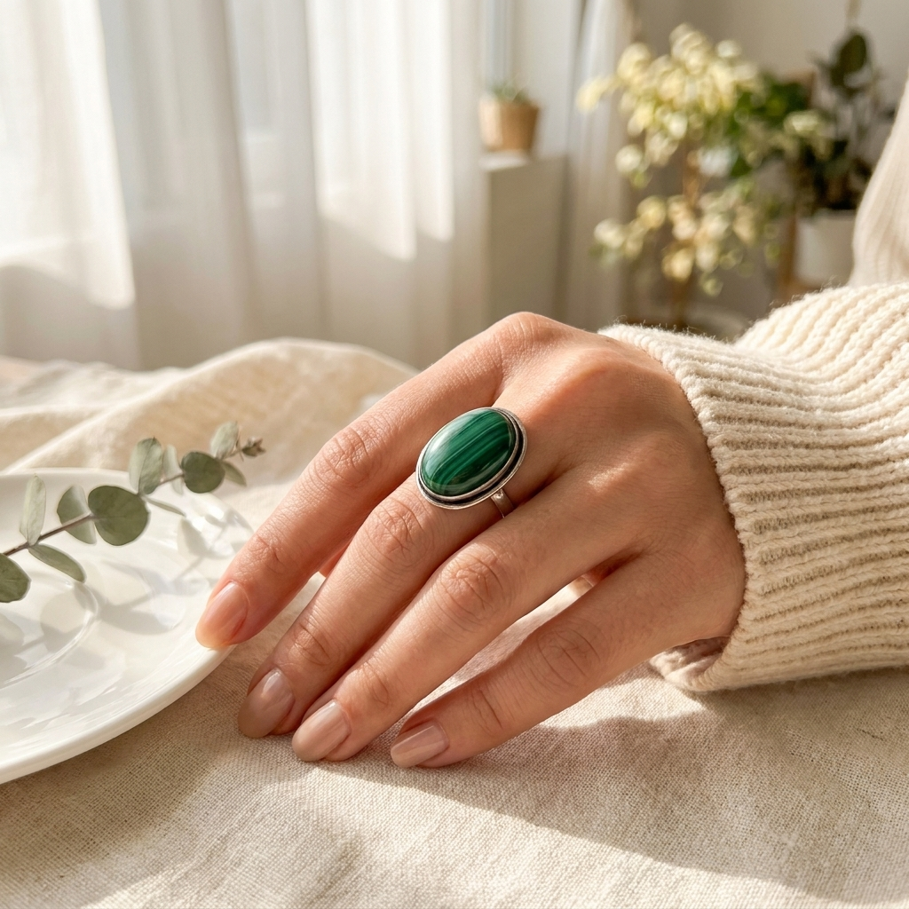 Green Malachite Ring