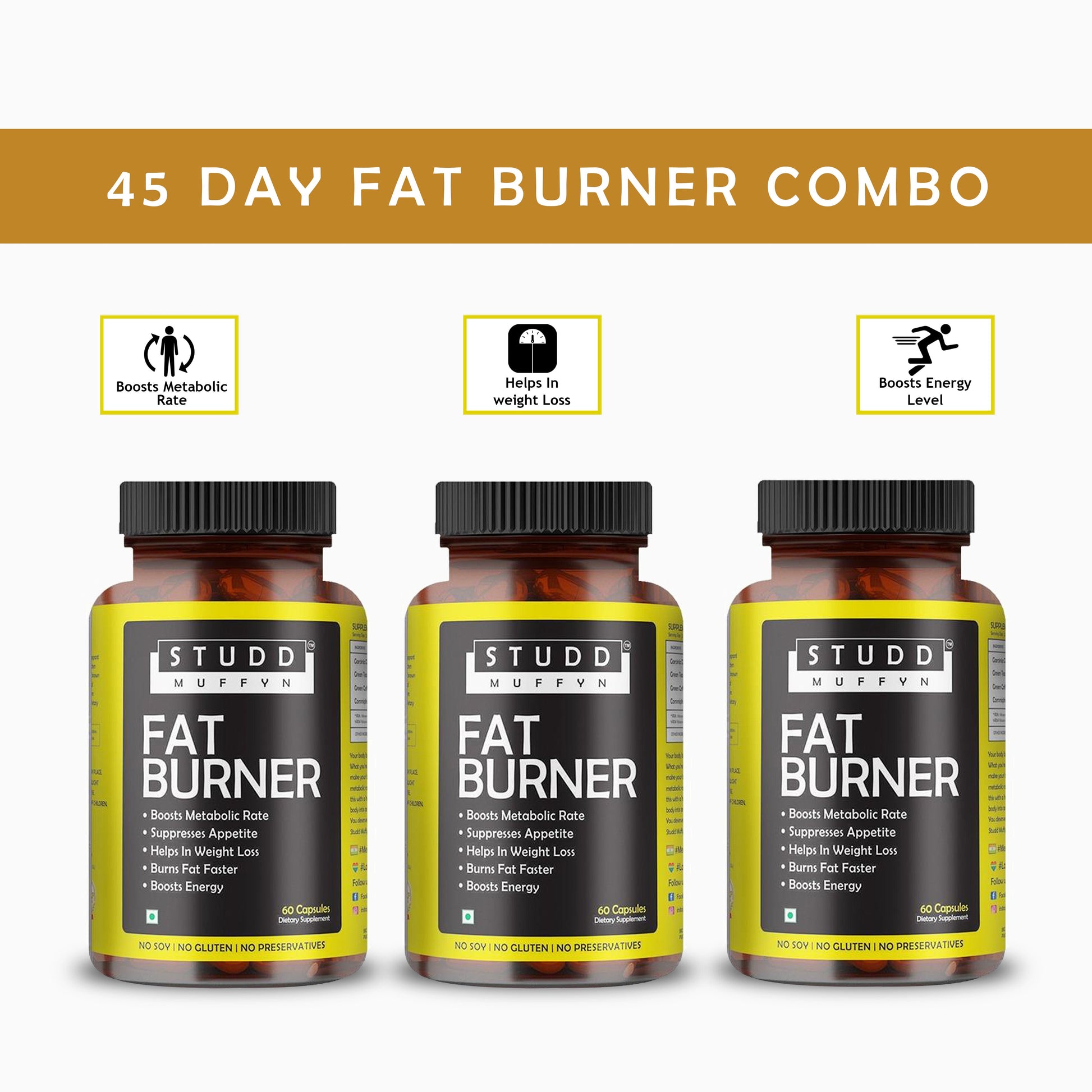 45 day fat burner combo with free diet plan (vegetarian!)