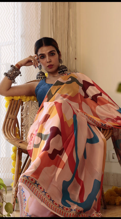 Titli - Satin Georgette Saree