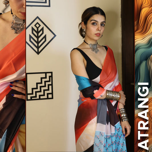 Atrangi - Satin Georgette Saree
