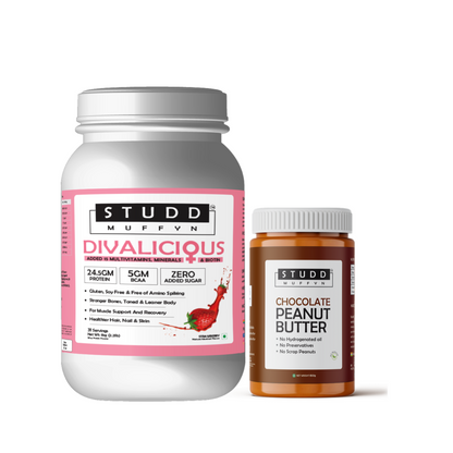 Studd Muffyn Divalicious  1 KG & Studd Muffyn Peanut Butter Combo-For Women