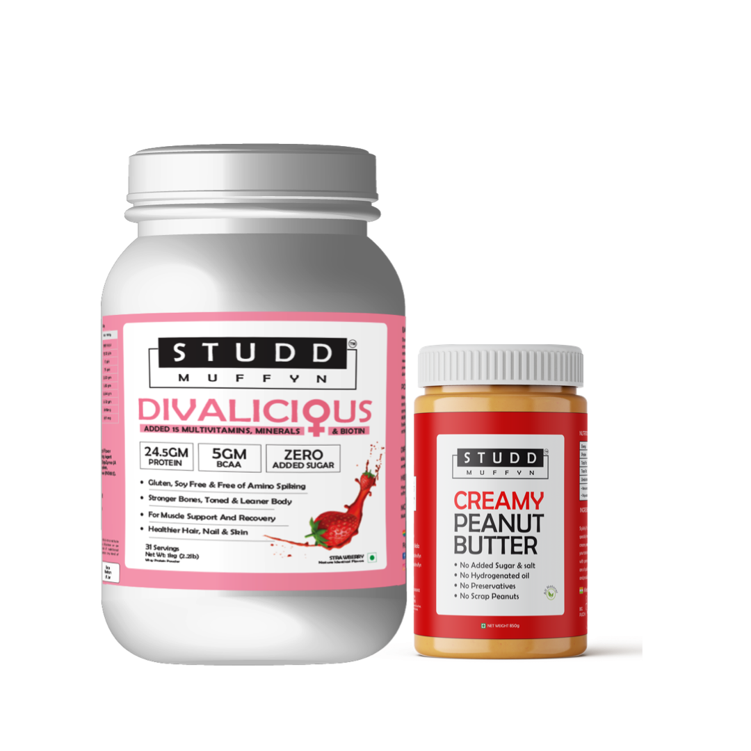 Studd Muffyn Divalicious  1 KG & Studd Muffyn Peanut Butter Combo-For Women