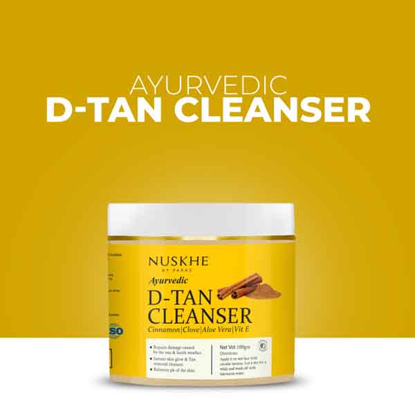 Nuskhe by Paras Ayurvedic D-Tan Cleanser for Tan Removal, Sun Damage Protection - 100 Gram