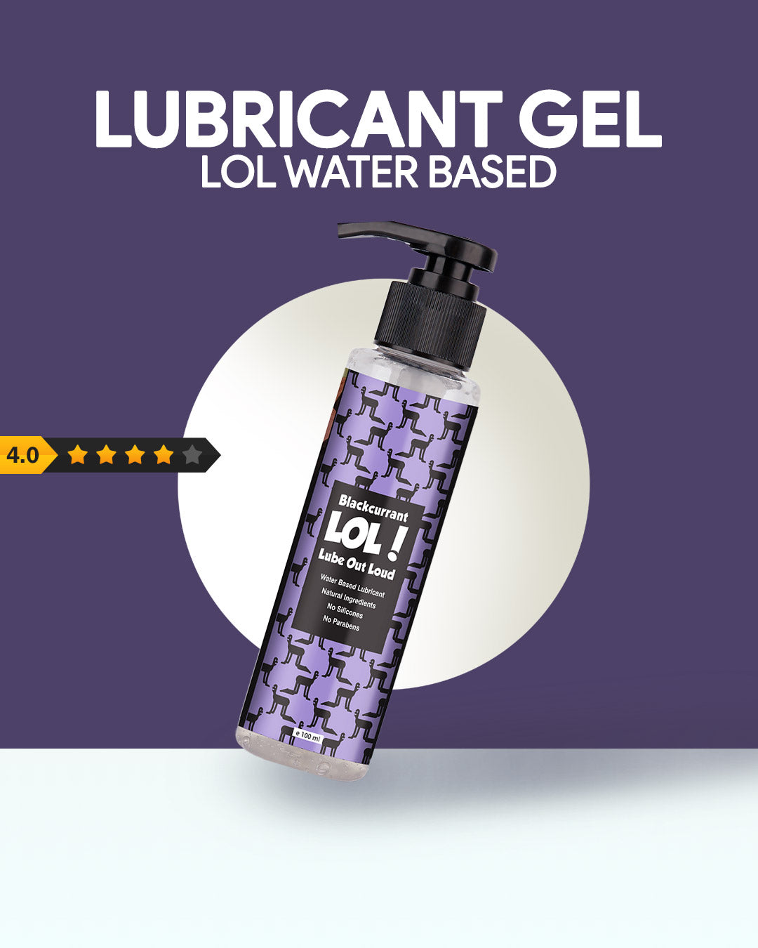 LOL Water Based Lubricant Gel - Blackcurrant