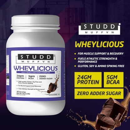 Studd Muffyn Wheylicious ,Concentrate Protein ( Chocolate -1KG / 2 KG )