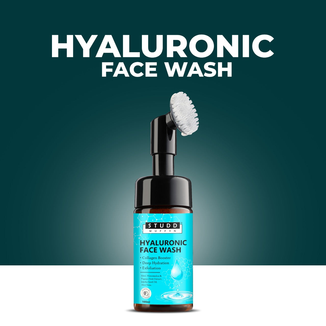 Studd Muffyn Hyaluronic Foaming Face Wash for Remove Impurities, toxins & Bacteria -100ml