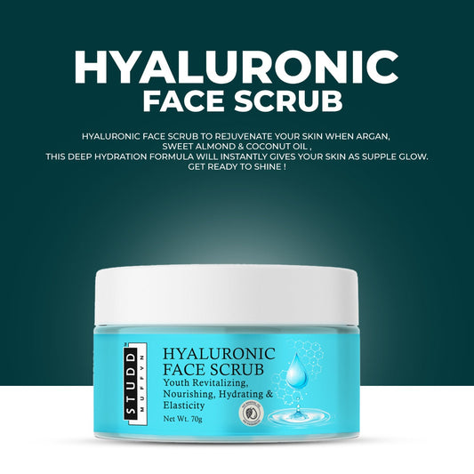 Studd Muffyn Hyaluronic Face Scrub for Hydrated Skin - 60 ML