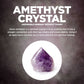Amethyst Crystal (Wearable Pendant without chain) to promote calmness