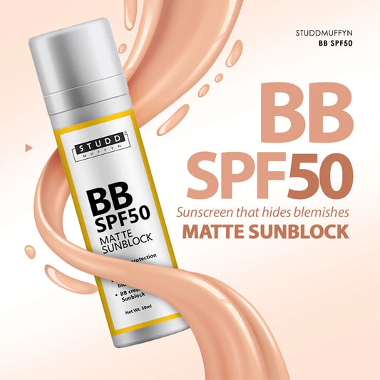 Studd Muffyn BB SPF 50 sunscreen For Shiny Look