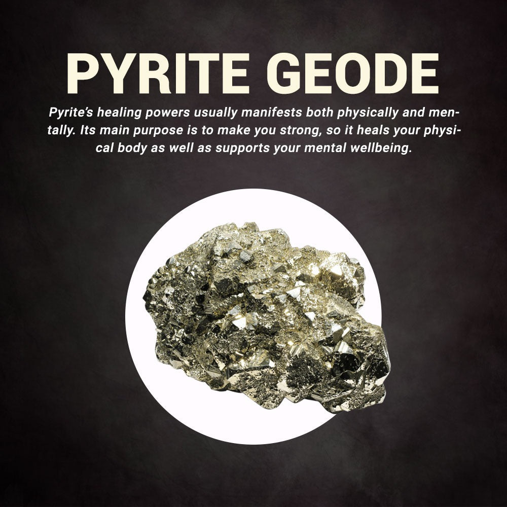 Raw Pyrite Geode for Attracting Money & Wealth