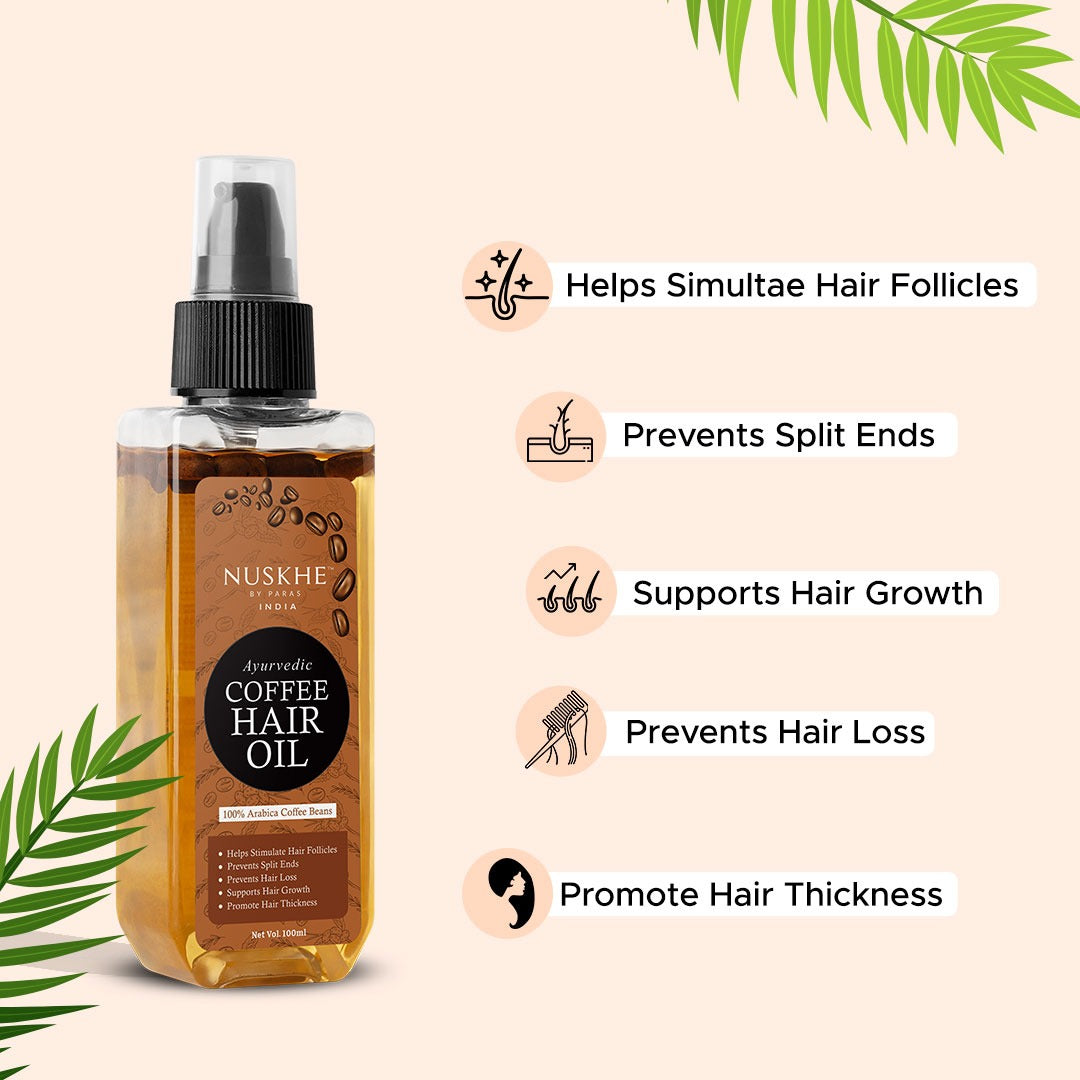 Arabic Ayurvedic Coffee Hair Oil For Dandruff Free Hair & Thickening 100ml