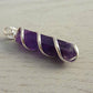 amethyst crystal (wearable pendant without chain)