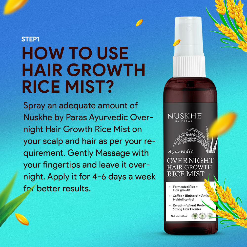 Nuskhe By Paras Ninja Hair Growth Combo (Shampoo + Mist + Oil) ✽ For Men & Women