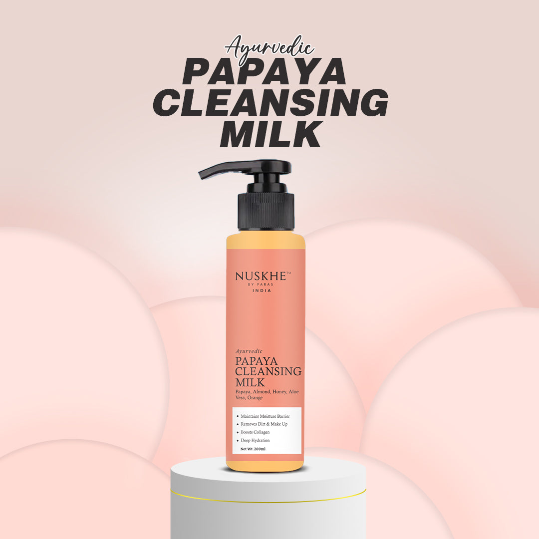 Papaya Glowing Radiance Combo (Cleansing Milk + Facewash + Cream) ✽ For Men & Women