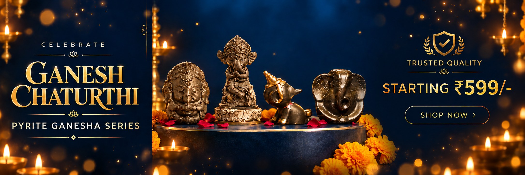 Celebrate Ganesh Chaturthi — Pyrite Ganesha Series, starting Rs 599